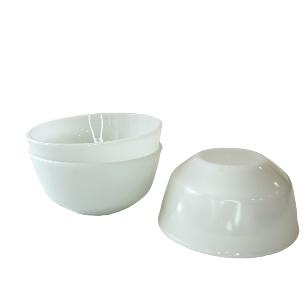 Vintage Anchor Hocking Bowl White Milk Glass Cereal /Serving Bowls 456 Ovenproof
